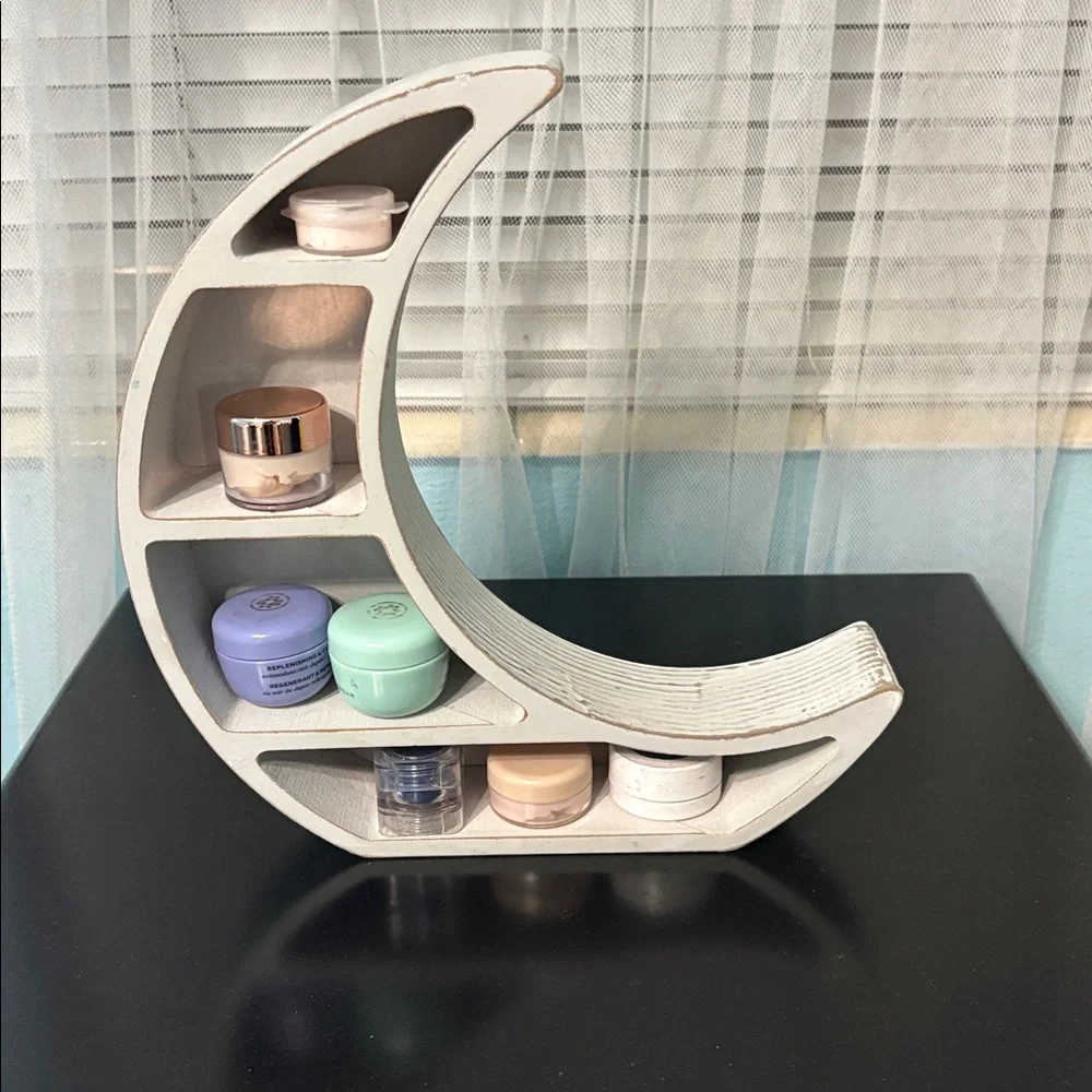 Moon Shaped Wooden Shelf